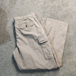 Vintage LL Bean 90s Cargo Pants 35x30 Y2K Wide Leg Baggy